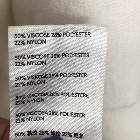 𝅺Anthropologie ivory knit double ruffle sleeve winter white dress - Picture 5 of 9